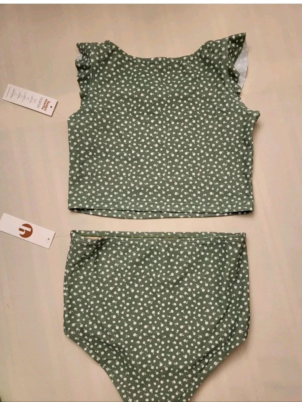 Honey Mark Girl's 2-PC Swimsuit Size 9/10 Lined High Waist